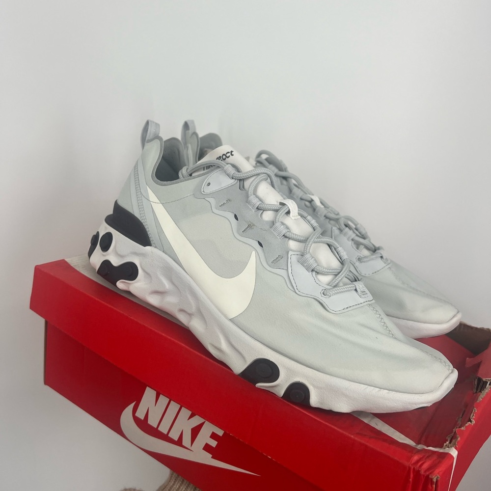 Nike React Element Pure Platinium Thunder Grey Mens Size 13